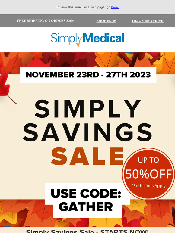 Simply Savings Sale is now Live!