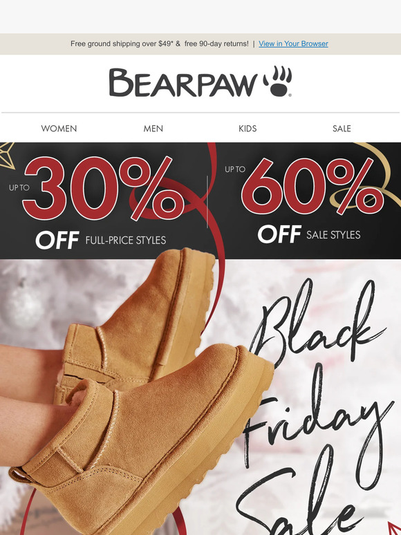 Bearpaw deals black friday