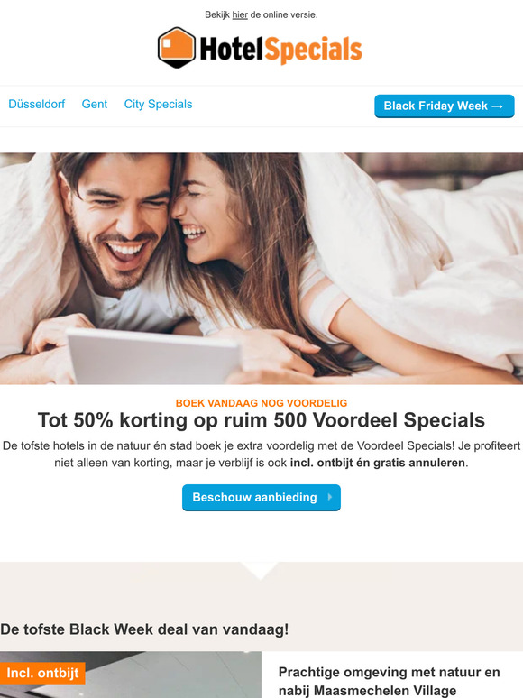 Nu extra voordelig een nachtje weg