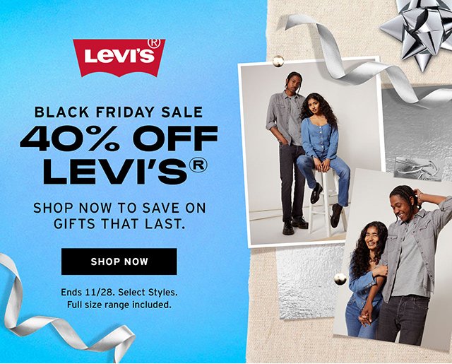 JC Penney: Black Friday Sale! 40% OFF Levi's® 👖