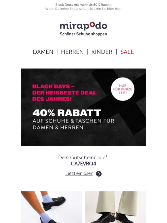 Early Black Friday? 😱 40% Rabatt auf Schuhe & Taschen und mehr! 🔥