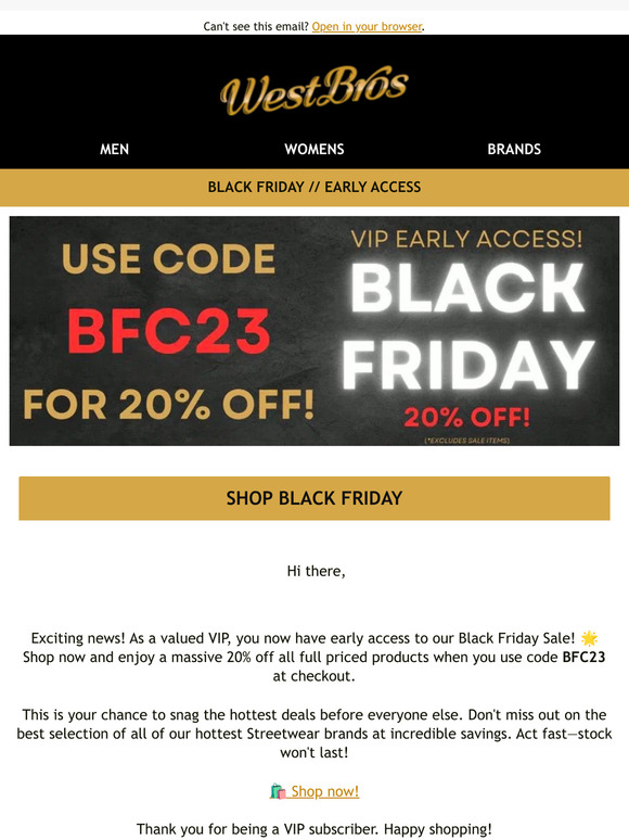 🎉 Black Friday Early VIP Access is LIVE!