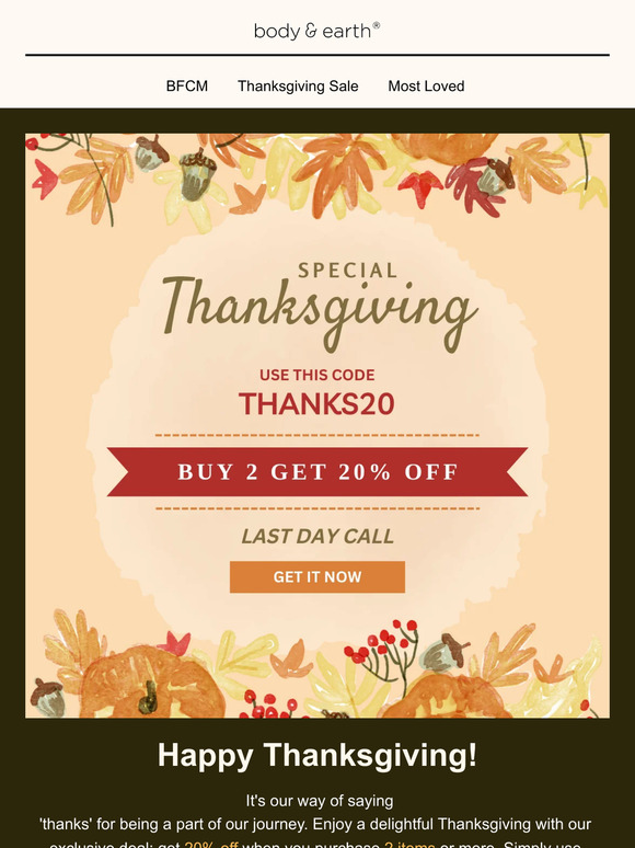 💕Last Call for Thanks: Enjoy 20% Off 2 or More