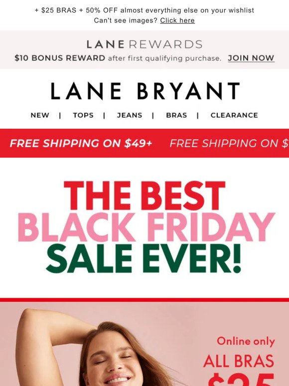 Lane Bryant - It's getting warm out. And you're getting 40% off swim  online, just for today. ☀️