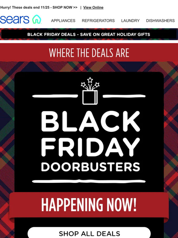 Sears Black Friday DOORBUSTERS Are Here! Milled