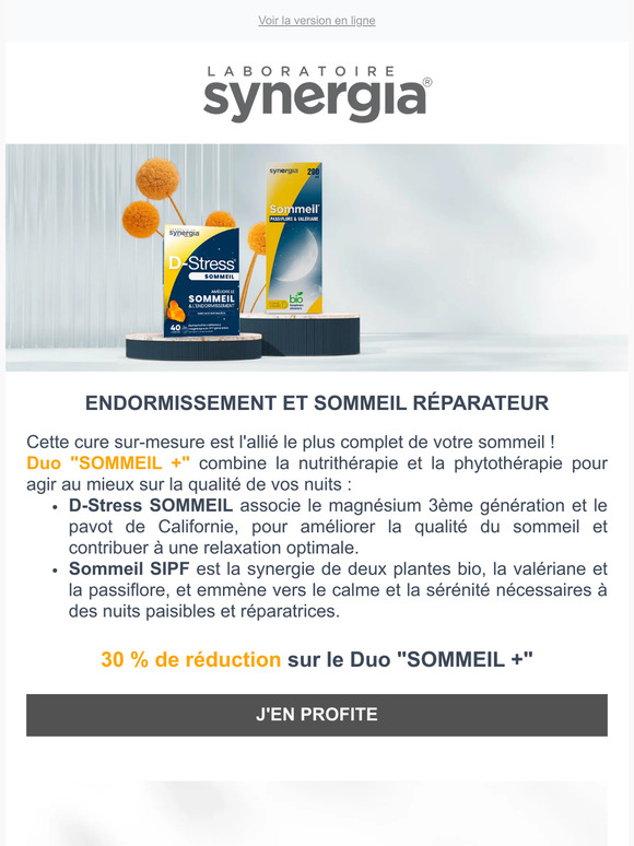 30 % de réduction sur notre Duo "SOMMEIL +" !