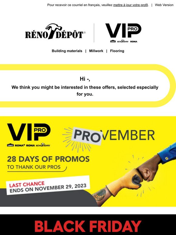 Last Chance 🚧 Save big during PROvember!