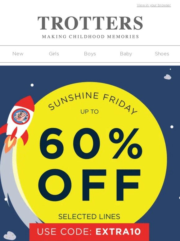 Take an extra 10% OFF....Sunshine Friday just got better! ☀️