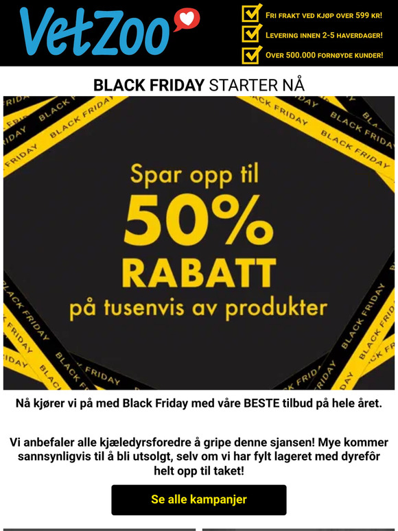 BLACK FRIDAY STARTER NÅ! 🔥