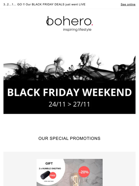 3..2…1… GO !! Our BLACK FRIDAY DEALS just went LIVE
