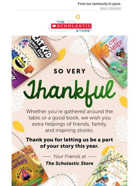 Scholastic: —, We Wanted to Say Thank You... | Milled