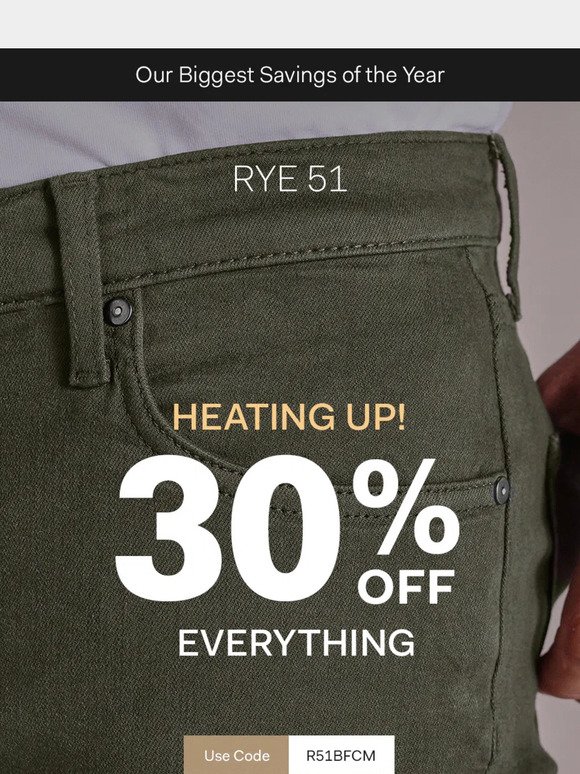 Get 30% off everything