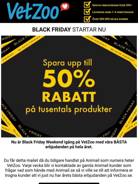 BLACK FRIDAY PÅ VETZOO 😻