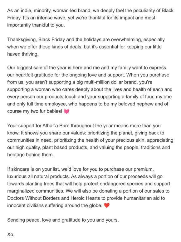 A Message from Sara 💌