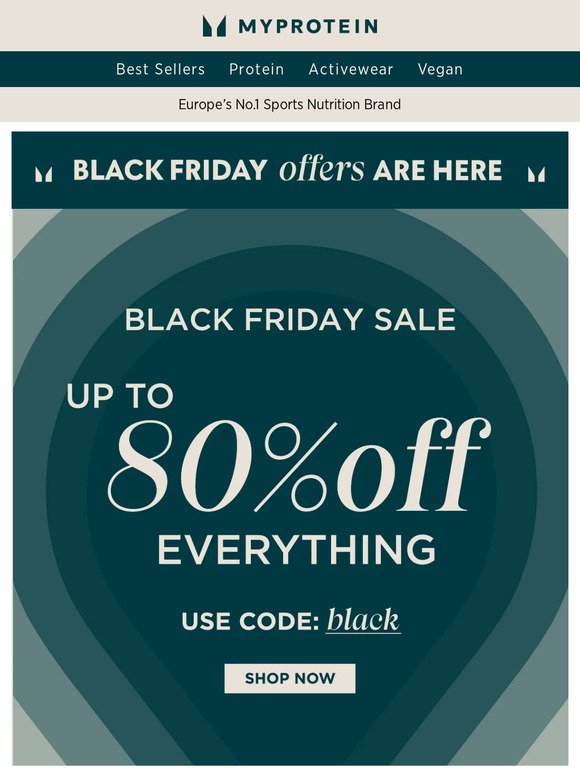 Black Friday |  Up to 80% off EVERYTHING