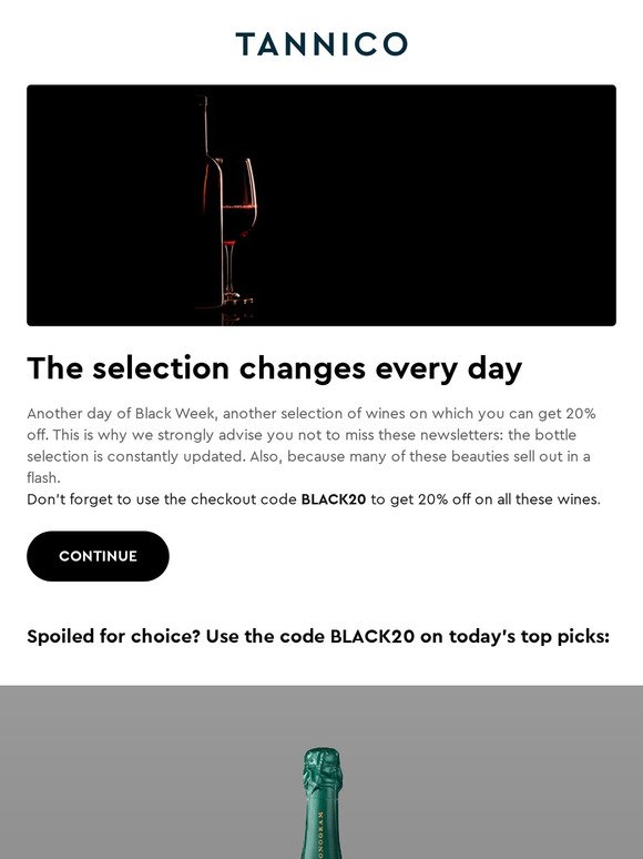 20% off on the Black Week: check it out