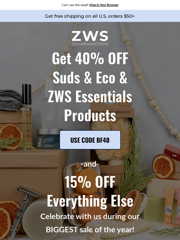 Zero Waste Store: Don't Forget About 40% OFF!