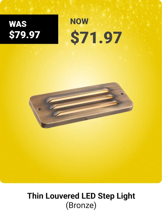 Thin Louvered LED Step Light (Bronze)
