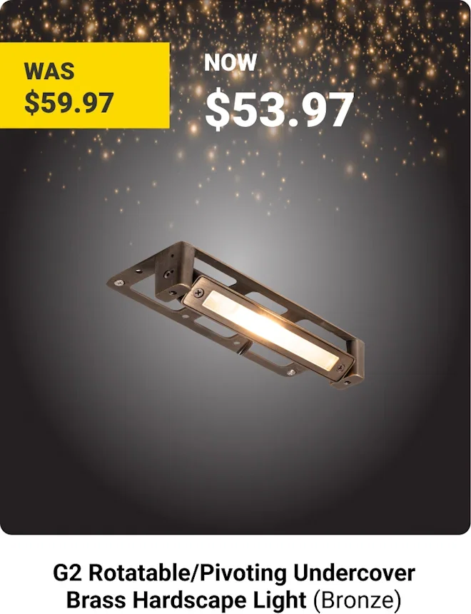 G2 Rotatable/Pivoting Undercover Brass Hardscape Light (Bronze)