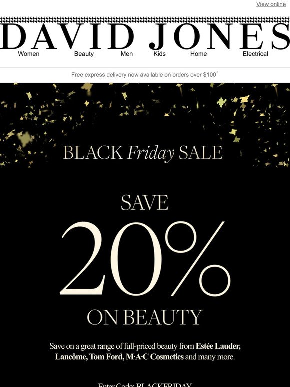 20% Off Beauty For Black Friday