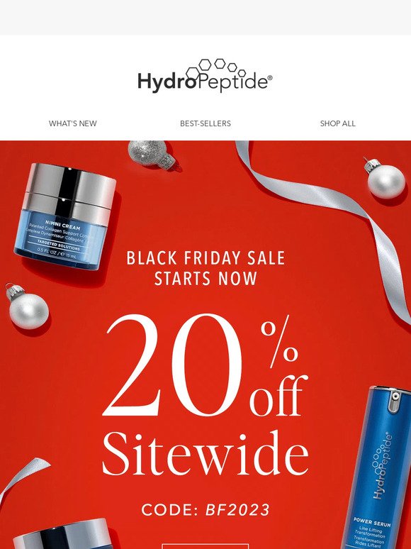 Black Friday: 20% Off ALL Skincare