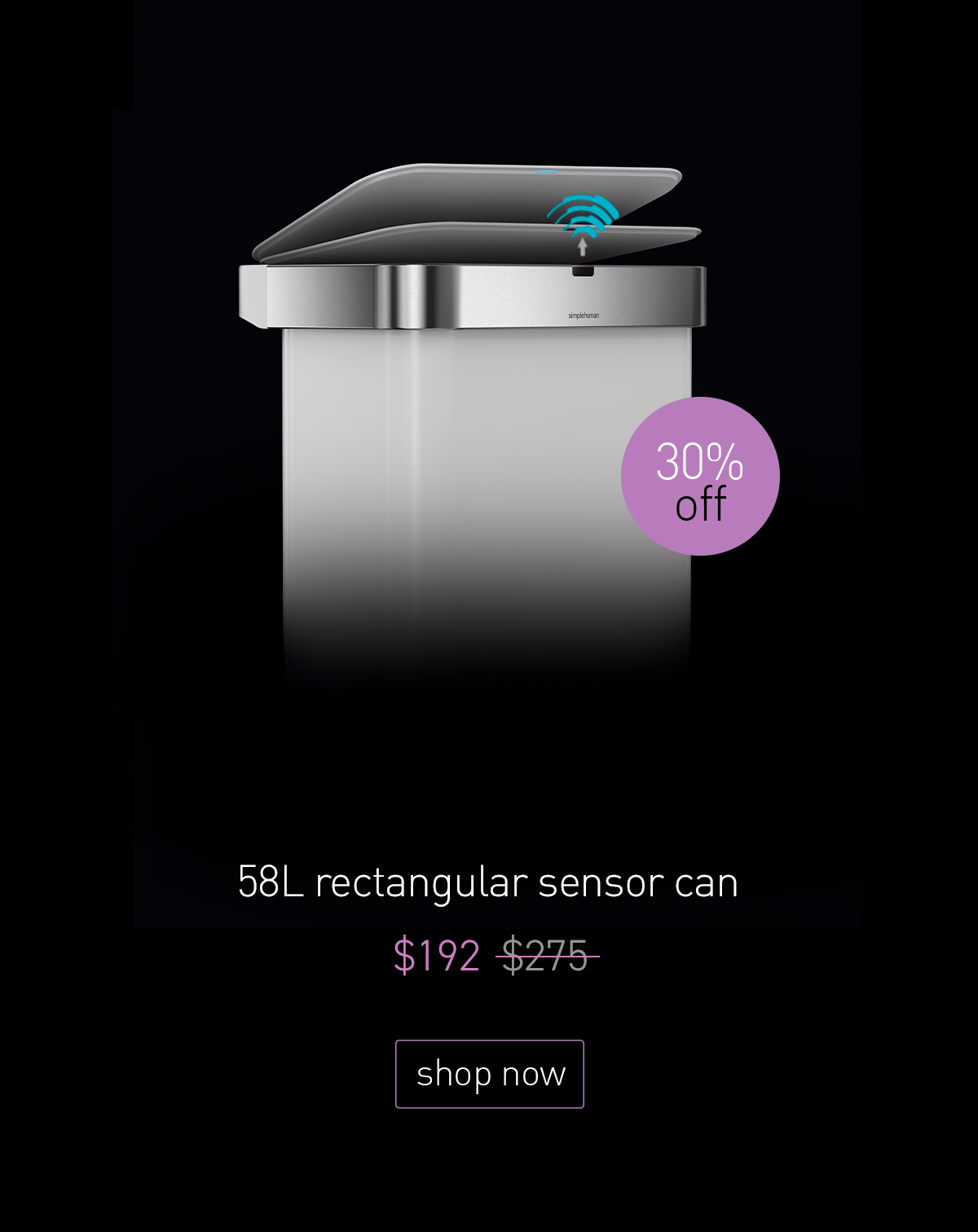 58L rectangular sensor can