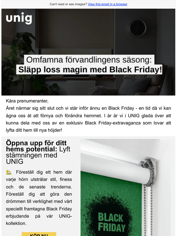 Exklusivt Black Friday-erbjudande: 10% rabatt!