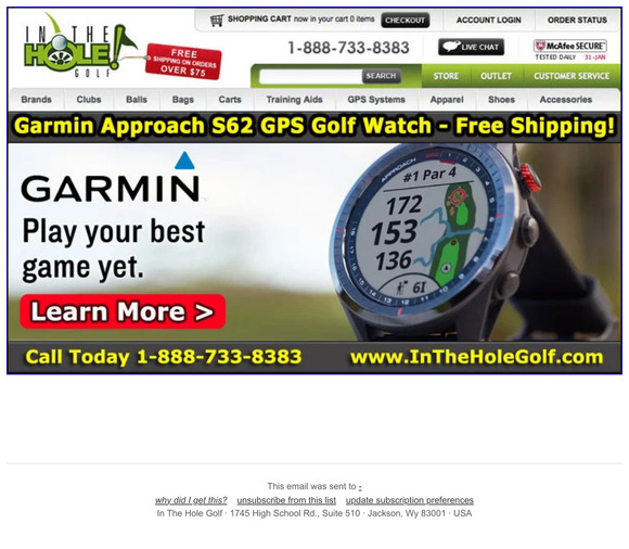 Garmin Approach S62 GPS Golf Watch - ON SALE & More Black Friday Deals