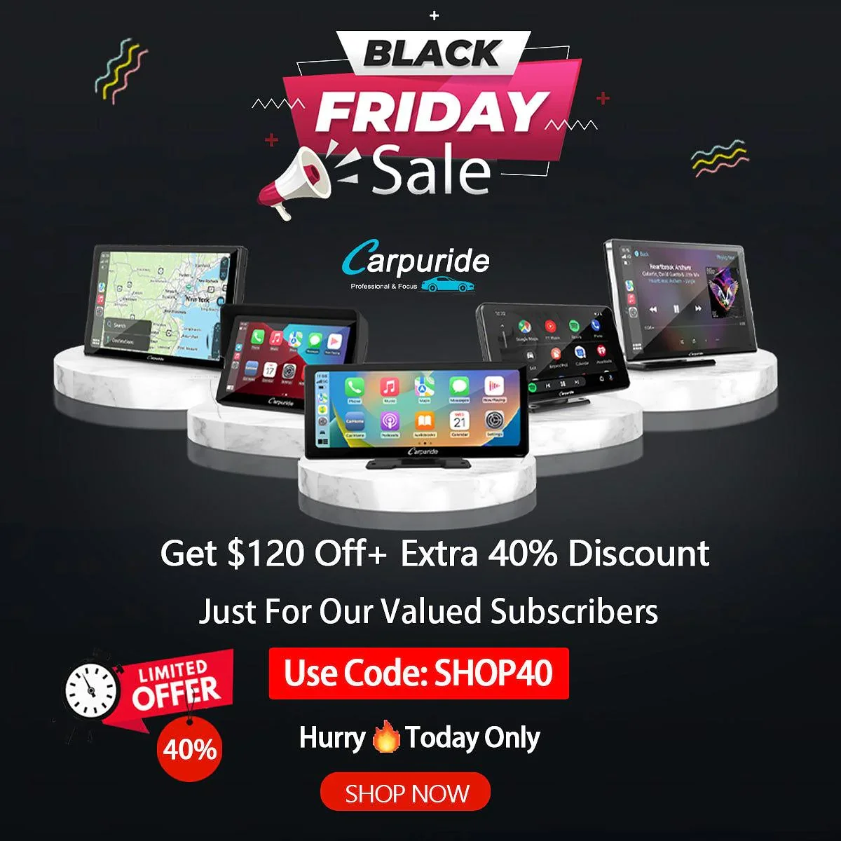 carpuride: Re: Unlock Savings: Black Friday 40% Off Only Today