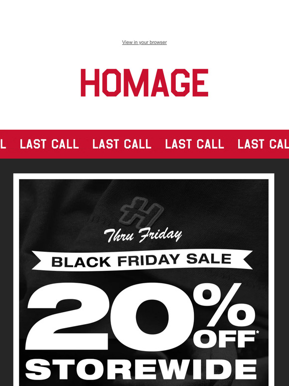 LAST CALL ⌛ 20% OFF storewide!