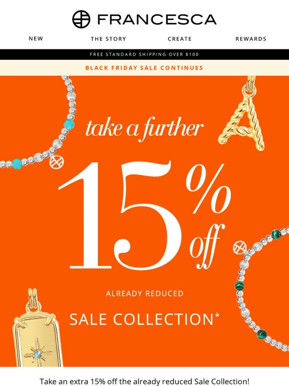 🧡 FURTHER 15% OFF THE SALE COLLECTION