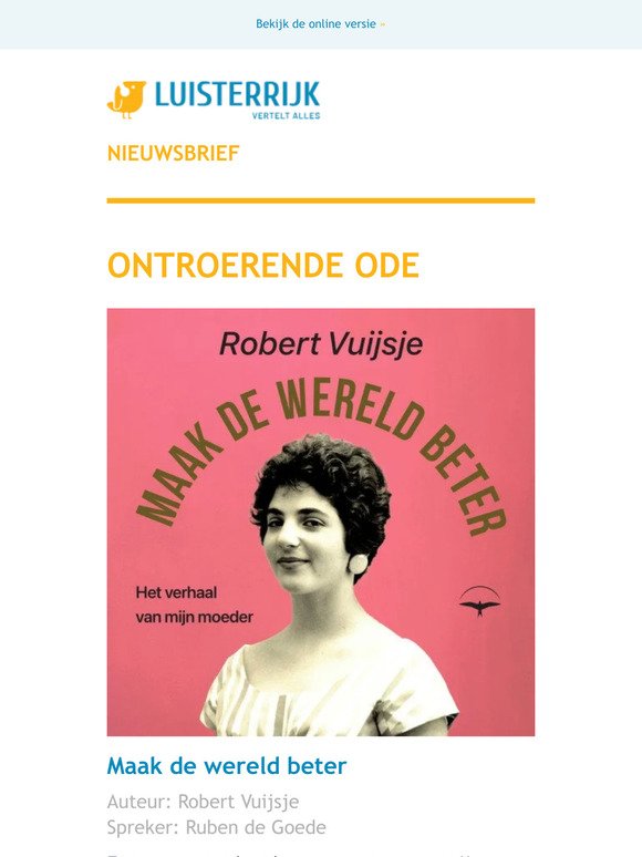 Nieuw van Robert Vuijsje | Black Friday: tot 72% korting | Mijn ego heeft altijd gelijk van Roos Vonk | Voetbal kijken met Van Basten | Britt Dekker