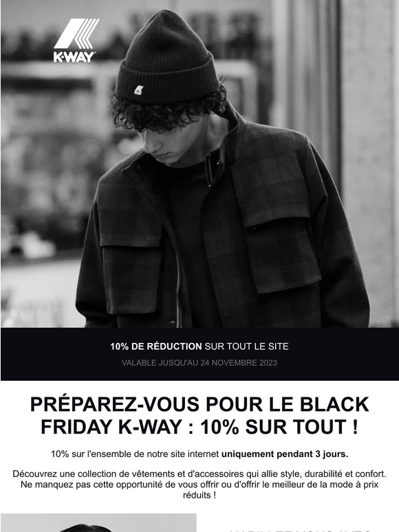 Black Friday K-Way commence dès maintenant !