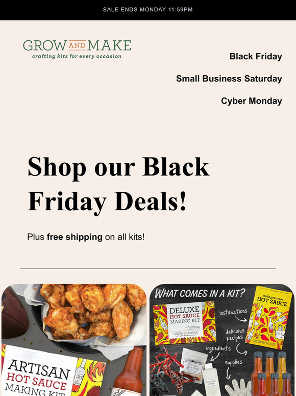 Black Friday deals on DIY Kits!