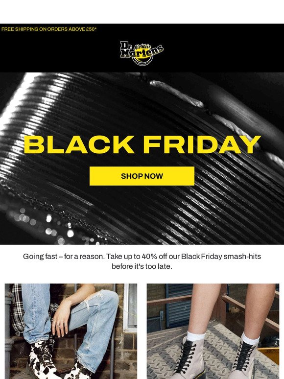 Black Friday SALE: now up to 40% off