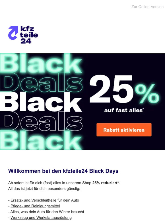 Black Days - du sparst jetzt 25% auf (fast) alles