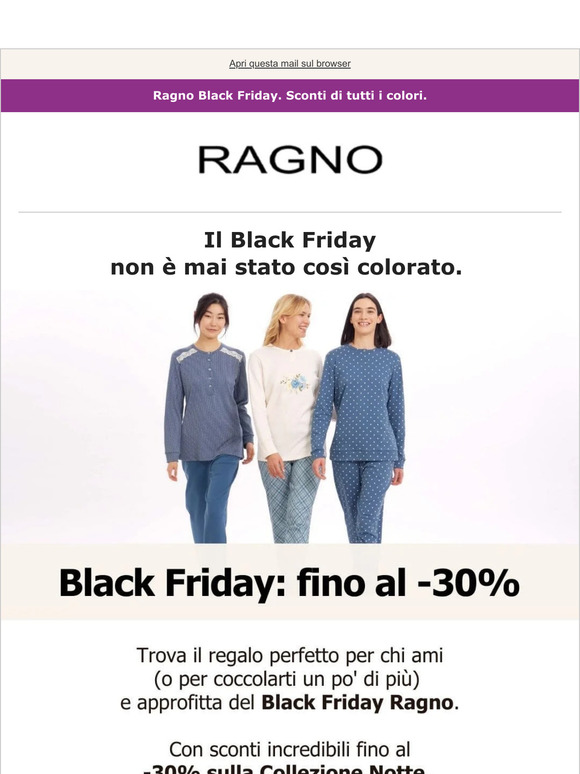 Ragno sale abbigliamento sconti