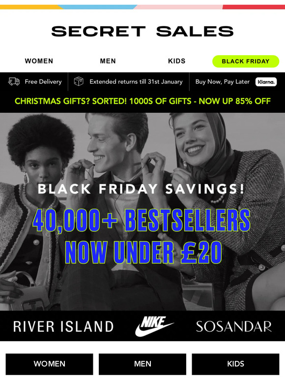 40,000+ BLACK FRIDAY savings UNDER £20! Gifts, dresses, t-shirts...