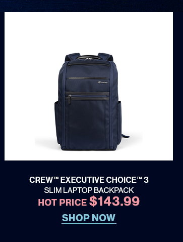 Crew™ Executive Choice™ 3 Slim Laptop Backpack
