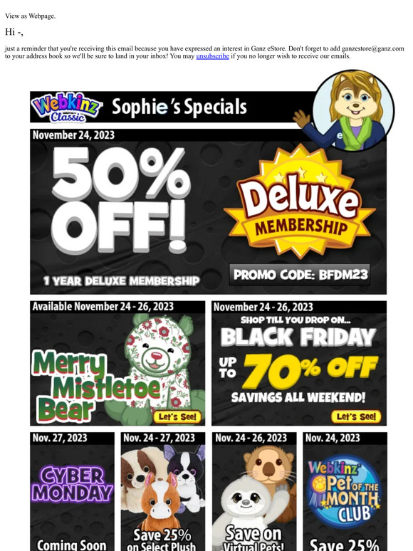 Save Big During Black Friday!