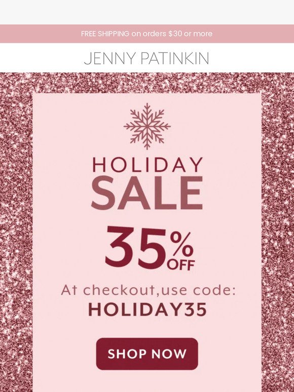 ❄️ Get excited! It's our big 35% OFF HOLIDAY SALE!