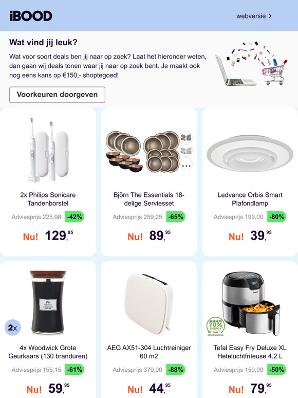 2x Philips Sonicare Tandenborstel -42% | Björn The Essentials 18-delige Serviesset -65% | Ledvance Orbis Smart Plafondlamp -80%