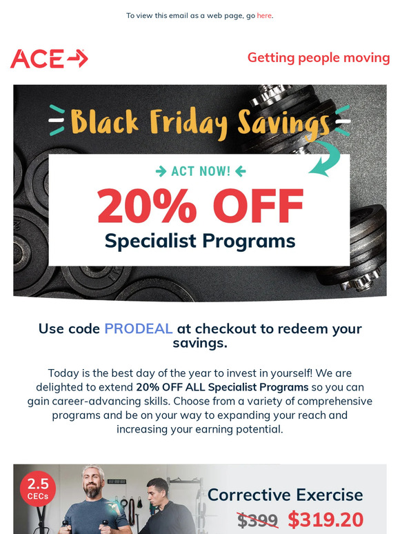 It’s Here! Black Friday Savings | 20% OFF Specialist Programs