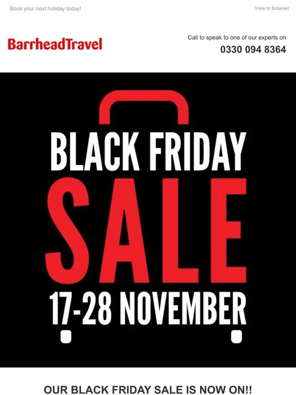 Our Black Friday Sale is here! Book Today