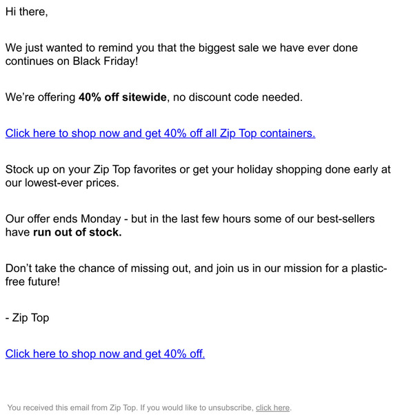Reminder: Black Friday 40% OFF!