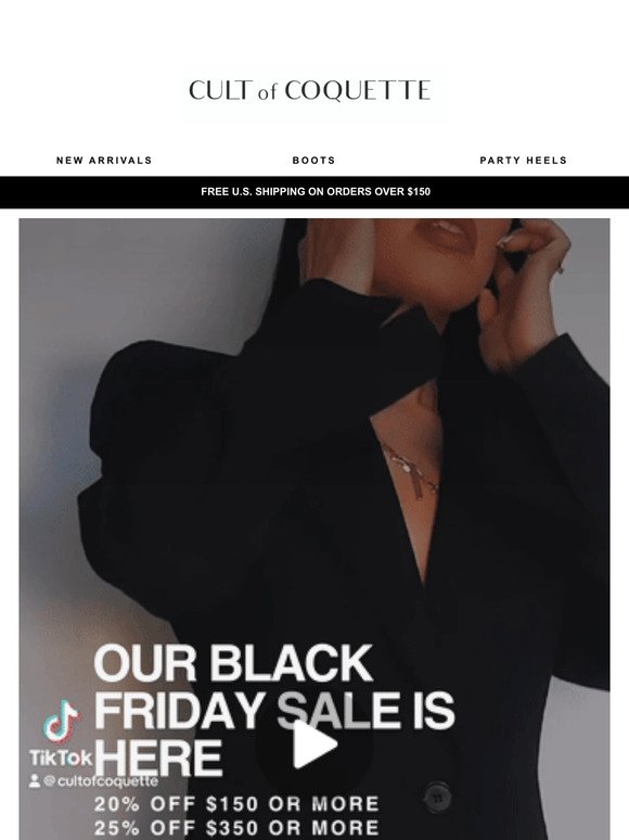 Black Friday: 30% Off Shoes