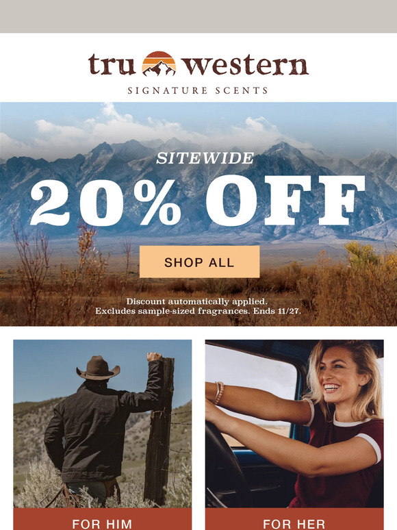 20% Off Starts Now