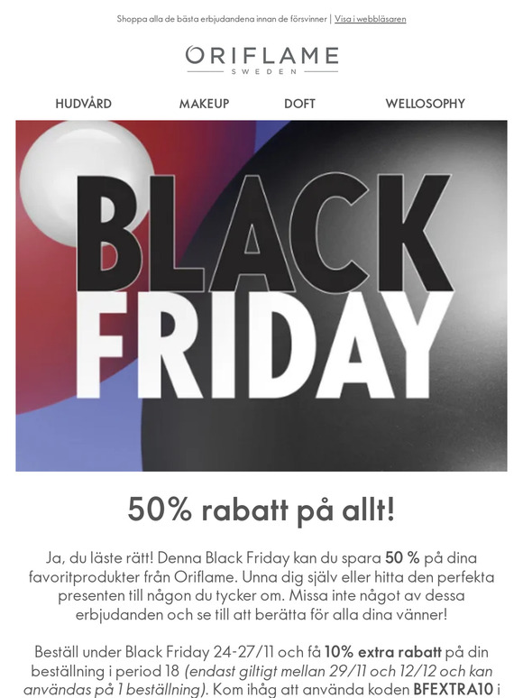 Spara 50% på Black Friday!