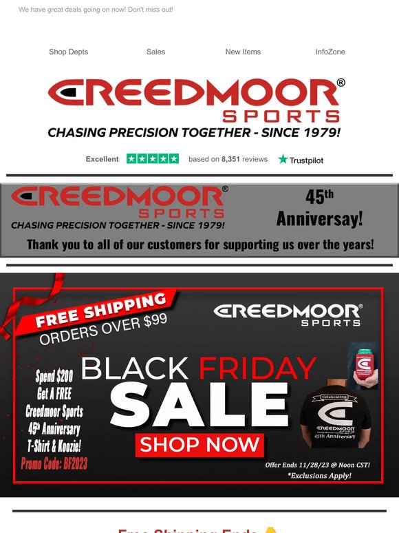 Black Friday Deals Going On Now!  Free Shipping On Orders Over $99!