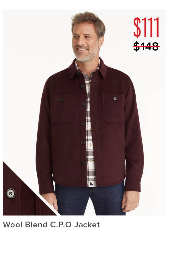 Wool Blend C.P.O. Jacket